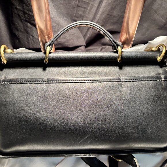 Vintage Coach Willis Shoulder Bag – Black Glove-Tanned Leather –Free Shipping - Picture 6 of 15